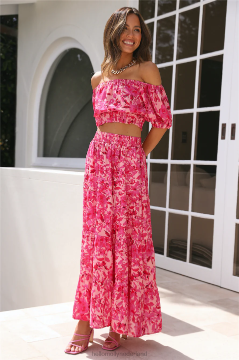 zomer liefhebbende crop top voor meisjes roze Hello Molly T6BF8847 kleding