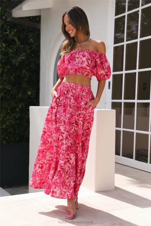 zomer liefhebbende crop top voor meisjes roze Hello Molly T6BF8847 kleding