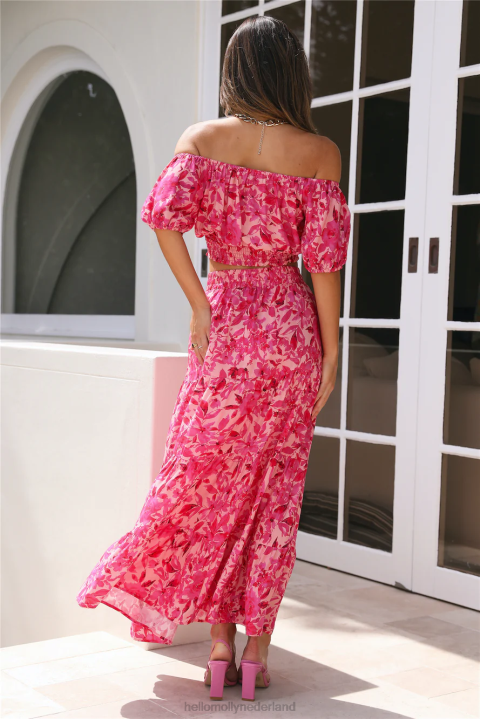 zomer liefhebbende crop top voor meisjes roze Hello Molly T6BF8847 kleding