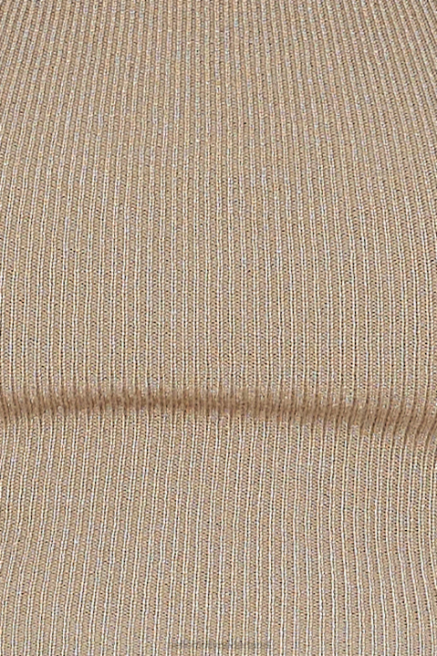 in of uit gebreide crop top bruin Hello Molly T6BF9085 kleding