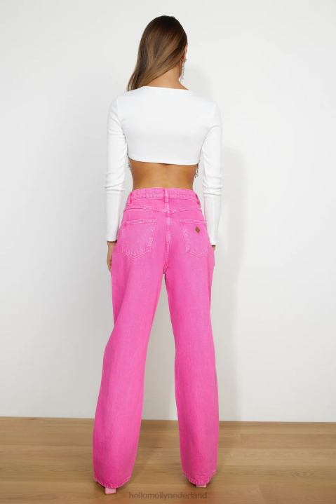 kleine glitter top met lange mouwen wit Hello Molly T6BF9011 kleding