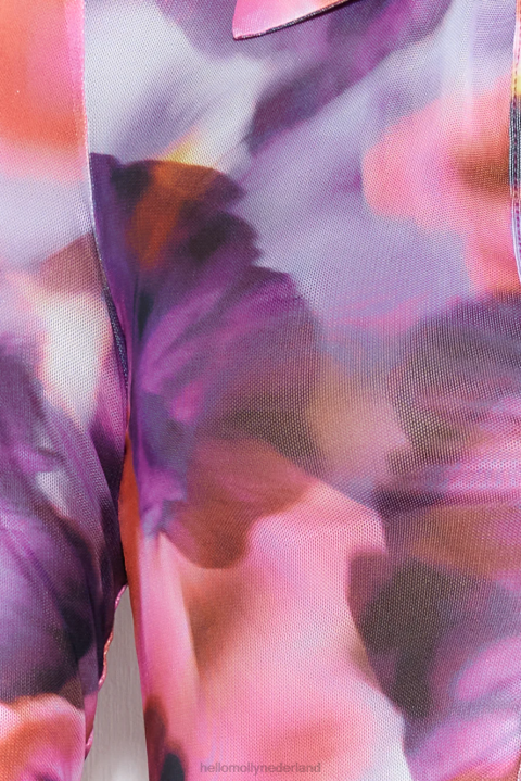 party in the house mesh top paars Hello Molly T6BF9027 kleding